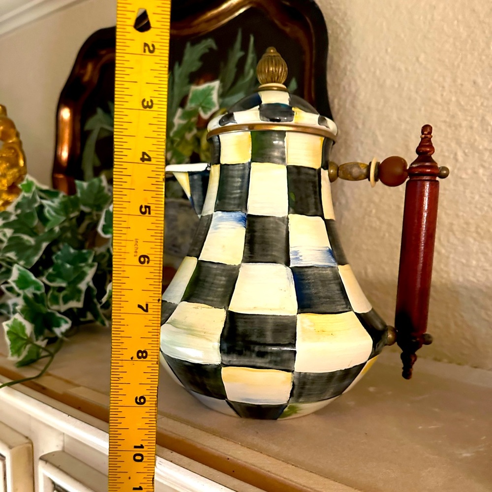Mackinzie-Childs Courtly Check Camp Teapot